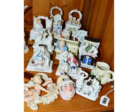 A COLLECTION OF LATE 19TH CENTURY PORCELAIN FAIRINGS, and other Continental ceramic ornaments (14)