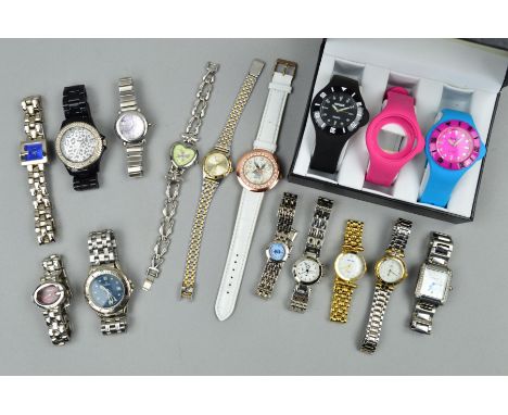 A SELECTION OF WATCHES, to include watches by Gossip, Amadeus, Timex, Gianni Vecci etc
