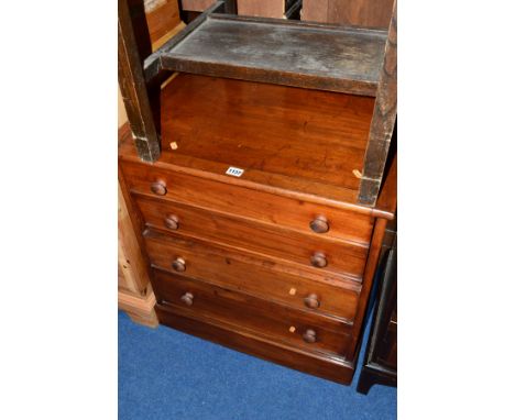 A VICTORIAN WALNUT CHEST COMMODE (no ceramic insert)