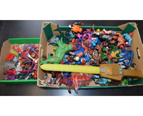 Good quantity of Mattel Masters of the Universe action figures, includes: He-Man; Skeletor; Clamp Champ; Roboto; Battle Armor
