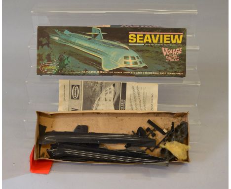 Aurora Voyage to the Bottom of the Sea Seaview Submarine plastic model kit. Unstarted with instructions, not checked if compl