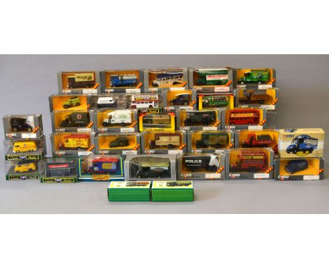Thirty three boxed diecast Corgi Classics models including 97154 Kensington palace Thorneycroft Van, 96960 VW Van Bosch and a