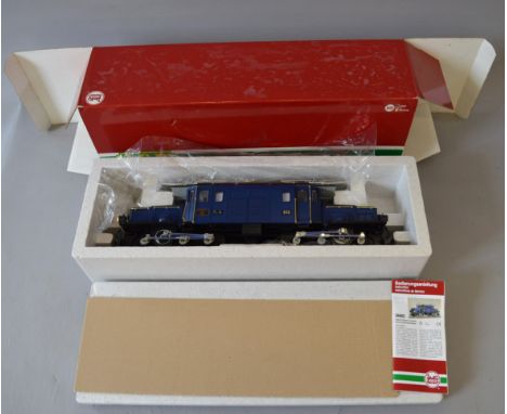 G gauge, LGB 24402 Alpine Classic-Krokodil CoCo in RhB blue with digital sound and recently fitted with new engine. G, boxed.