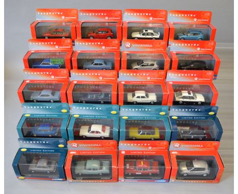 20 x Vanguards, all 1:43 scale cars: 15 x Vauxhall Collection; five Rootes collection. All boxed, overall appear E.