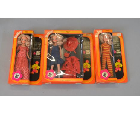 Three Flair/Model Toys Mary Quant Daisy dolls: Bees Knees; April Showers; Cherry Pie. All E in G-VG boxes. (3)