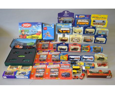 A mixed group of boxed and carded diecast models by Corgi, Matchbox and others including six carded models from the Johnny Li