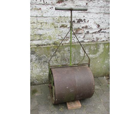 Victorian cast and wrought iron garden roller