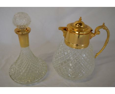 Ships decanter and glass jug