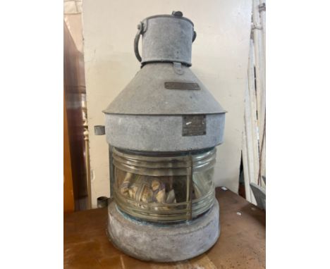 A Masthead galvanized ships lantern 