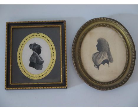 An Eighteenth Century Half Length Portrait Silhouette of a gentleman, paper label verso 'Taken at Bath ... March 1790' and on