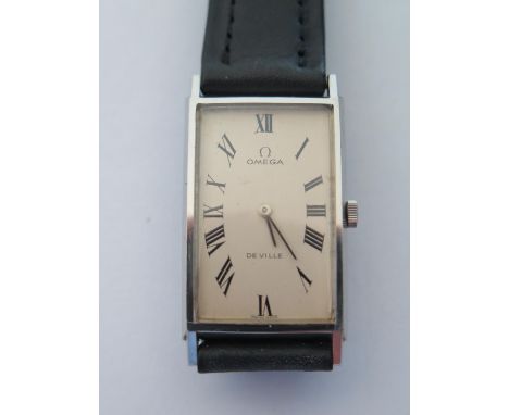An Omega De Ville Stainless Steel Gent's Manual Wristwatch, with 35 x 23mm dial, cal. 260 movement no. 25937588, 1967, runnin