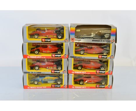 Eight Bburago Metal 1/24 scale diecast models, 6111, 6128, 6111, 6132, 6104, 6101, 6128, 6101, boxed (8)