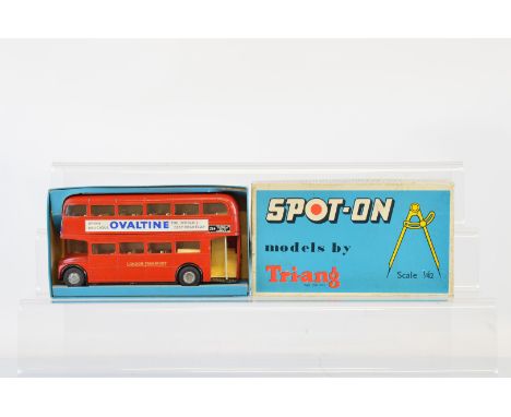 A boxed Tri-ang Spot-On 145 London Transport Routemaster Bus,  overall G with some light corrosion.  The accompanying G/G+ bo