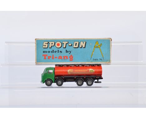 A hard to find boxed Tri-ang Spot-On 110/4  AEC Mammoth Major 8 4000 Gallon Auto Petrol Tanker, in the earlier Shell/BP  live