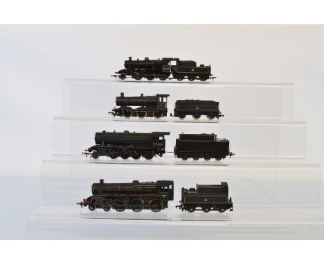 Four OO gauge Bachmann tender locomotives, including BR 4-6-0 75006, BR 2-6-0 46440, BR 0-6-0 2213 and 2-8-0 77301, all unbox