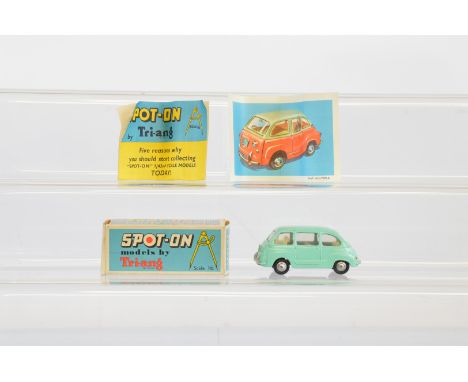 A Tri-ang Spot-On 120 Fiat Multipla,  in light turquoise, G+/VG in G+/VG box with correct colour spot together with Collector
