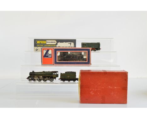 Three boxed OO gauge locomotives, Wrenn W2231 0-6-0 Diesel Electric Green BR, Trix Twi nRailway 4-6-0 Class A Loco &amp; Tend