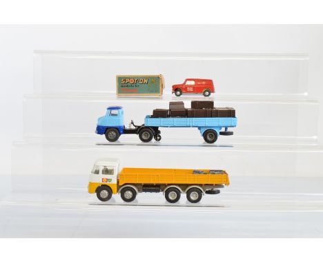 Two unboxed Tri-ang Spot-On truck models, both of which have been restored to a very good standard, including an ERF 68G Flat