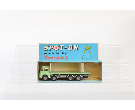 A boxed Tri-ang Spot-On 109/2 ERF 68G with Flat Float in light green, appears generally G, with wear to the paintwork in part