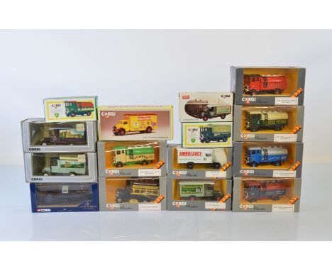 Thirty Four Corgi commercial vehicle models, including Classics, Tate &amp; Lyle, BP, etc, all boxed (34)