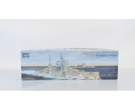 Trumpeter 1:350 scale model kit, 05324 Battleship HMS Queen Elizabeth 1943 (Contents not checked for completeness)