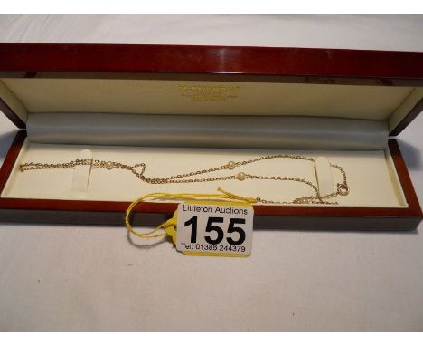 9ct Gold & Real Pearl chain