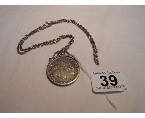 Silver American dollar on chain