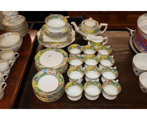 A collection of Wilkinson "Spring Time" pattern tea and fruit ware, circa 1930's retailed by Lawleys