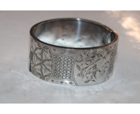 A Victorian silver bangle