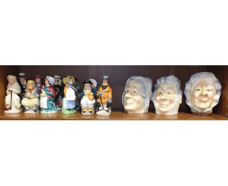 A set of twelve ceramic Wood & Sons 'The Charles Dickens Toby Jug Collection' for Franklin Porcelain, (1 a/f) and three Kings