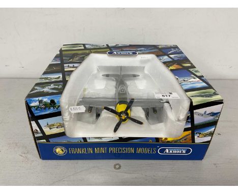 A Franklin Mint Collection Armour Precision Model 1:48 Scale #98147 P-47 Thunderbolt USAF Aircraft, accompanied by certificat