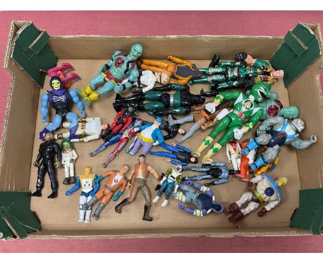 Approximately Thirty Predominantly 1980's/1990's Plastic Action Figures Themes include He-Man Masters of The Universe, Biker 