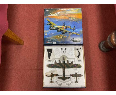 Corgi - The Aviation Archive #AA32602 Battle of Britain Memorial Flight Diecast 1:72 Scale Set. Comprising of Avro Lancaster 