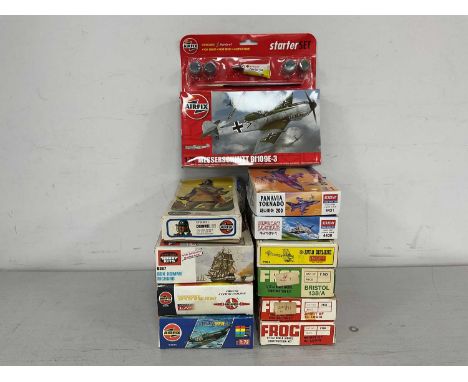 Eleven Plastic Model Aircraft and Historical Figure Kits by Frog, Inpact, Airfix, Academy, Life-Like to include Inpact Kits P