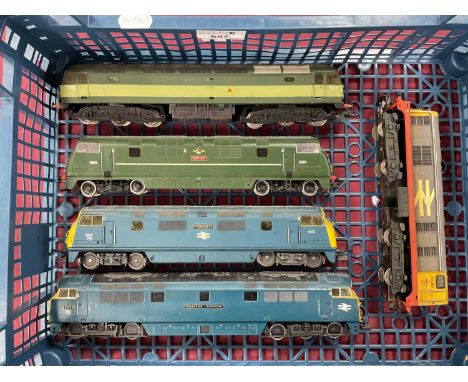 Five OO gauge Diesel locomotives by Bachmann, Hornby and Lima: including Western Class no 1071 in BR Blue, Warship class No 8
