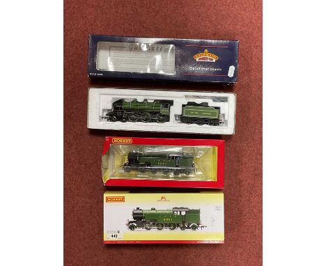 Two Boxed OO Gauge Locomotives: a Hornby LNER L1 class 2-6-4 tank engine in in post-war LNER Green (box damaged) and a Bachma