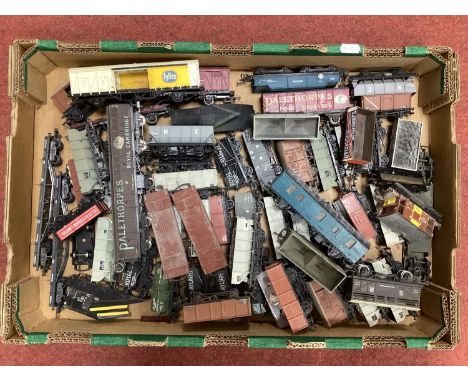 Approximately Forty OO gauge wagons by Hornby, Bachmann and others including bogie bolster wagons, Royal Daylight tank wagons