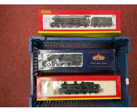 Three boxed OO gauge steam locomotives by Hornby and Bachmann including Hornby A3 class no 60043 "Brown Jack", Hornby Fowler 