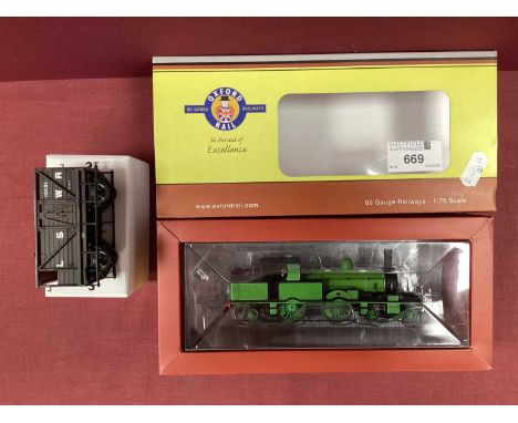 A boxed Oxford Rail OO gauge Adams 415 class 4-4-2 tank locomotive in Pre First World War LSWR light green livery numbered 48