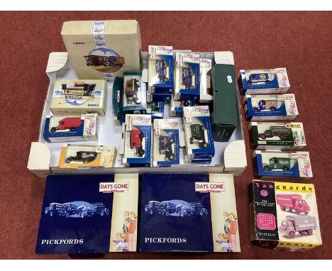 Approximately Thirty Diecast Model Vehicles by Lledo, Corgi (mostly Commercials) to include Lledo Days Gone Pickfords - Four 