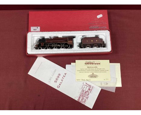A boxed Bachmann OO gauge limited edition (286 of 600) Jubilee Class locomotive 5699 Galatea in LMS Red, with certificate, un