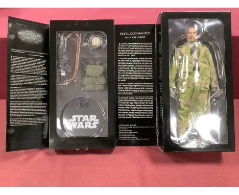 A Sideshow Collectibles 1:6 Scale Militaries of Star Wars Figure - Rebel Commando Sergeant : Endor, Boxed.