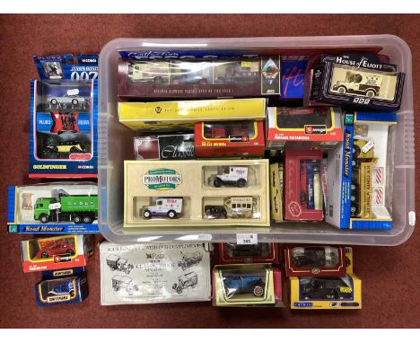 Approximately Forty Diecast and Plastic Model Vehicles by Lledo, Corgi, Burago and other including Corgi James Bond 007 Plus 