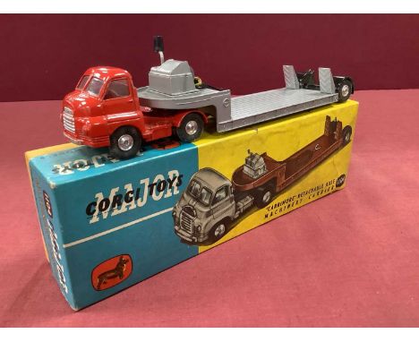 Corgi Major Toys No 1104 - Carrimor Detachable Axle Machinery Carrier, red cab, silver trailer, overall complete, very good, 