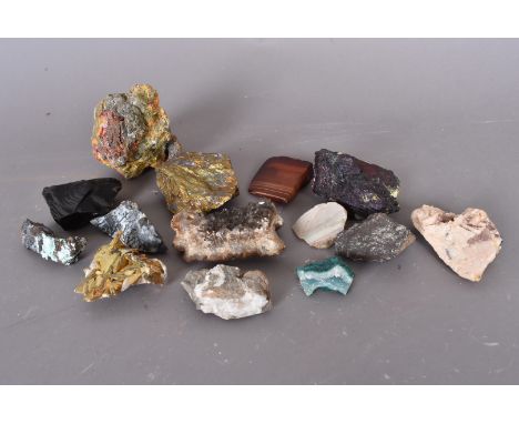 World Minerals, a variety of different minerals, including Agate, Obsidian, Muscovite Mica, Realgar, Covellite, Mahogany Obsi