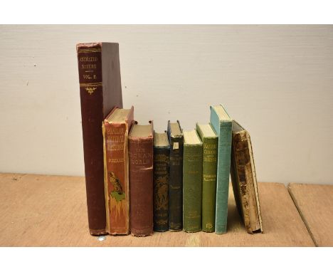 A small collection of older natural world-related books, including Popular British Conchology, A Familiar History of the Moll