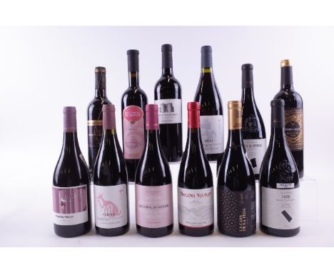 TWELVE BOTTLES SPANISH RED WINEMatilda Nieves Mencía 2022; Castillo de Anna Gran Selección 2017; Casaloalto Manzán 2021; Rect