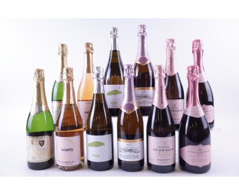 TEN BOTTLES SPARKLING ROSÉ AND TWO SPARKLING WHITE WINEAjimu Budoushu Koubou 2 x Chardonnay Extra Brut 2020; Saintly 2 x The 