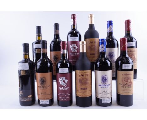 TWELVE BOTTLES CHINESE RED WINENingxia Château Yuhao Co 2 x Fortkaman Private Selection 2019; Redelion Wine Group 2 x Mccoy C