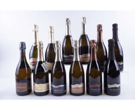 TWELVE BOTTLES PROSECCOTerre di Rai Extra Dry 2022; Martini + Rossi Martini Extra Dry; Toffoli 2 x Maria Extra Dry 2022, 2 x 